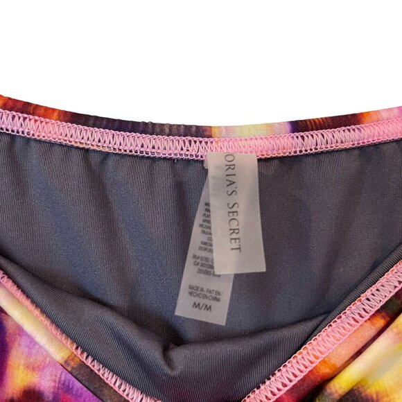 Victorias Secret Size M Skirted Bikini Swim Bottom Ruched Overlay Floral - Picture 3 of 5